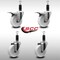 Service Caster 4'' SS Nylon Swivel 1-1/8'' Expanding Stem Caster Set 2 Total Lock Brakes, 4PK SCC-SSEXTTL20S414-NYS-2-S-2-118 - alternate 3